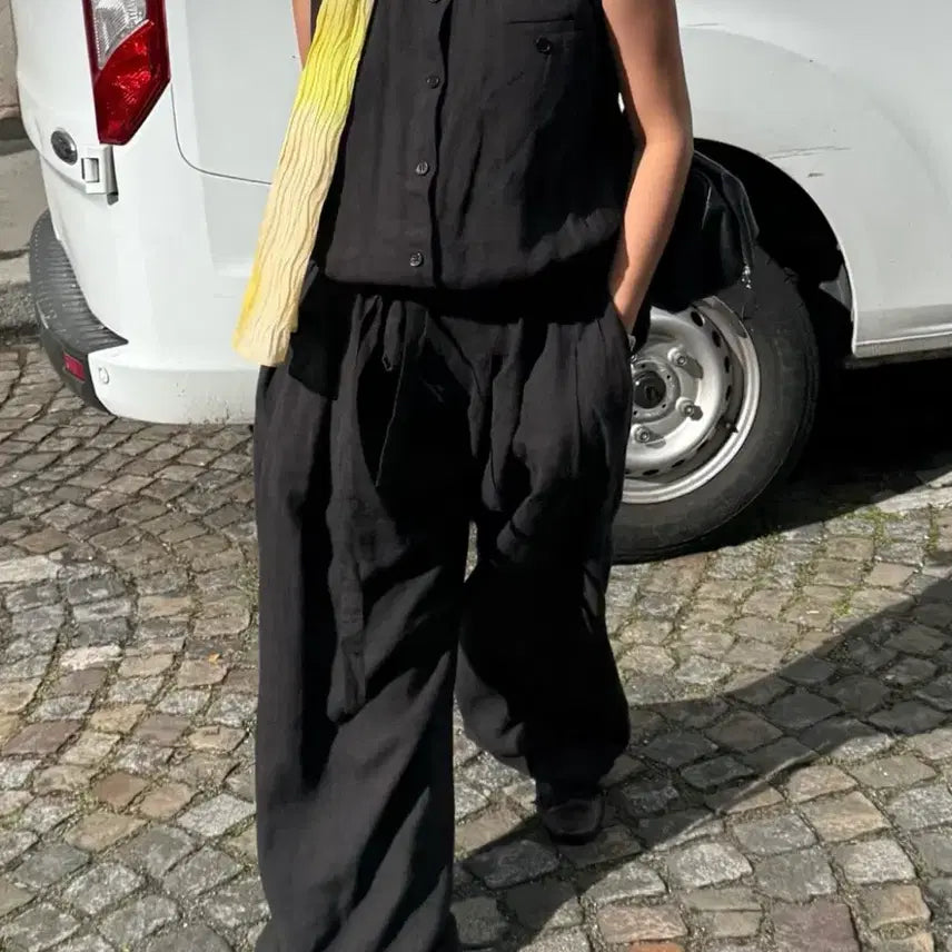 [BUNJANG] Ethos Summer Jumpsuit Black / 에토스 25 여름 점프수트 블랙