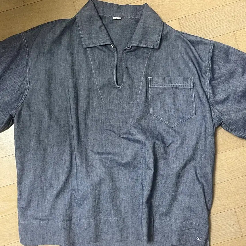 [BUNJANG] 45R 45rpm Denim Short Sleeve Shirt / 45R 45rpm 데님 반팔 셔츠