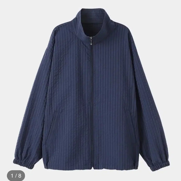 [BUNJANG] Homly Seersucker Jacket Navy / [2] 홈리(homly) 시어서커 자켓 네이비