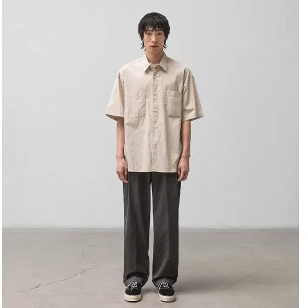 [BUNJANG] Another Office Lighter Short Sleeve Shirt Almond Milk Size 2 / 어나더오피스 라이터 반팔셔츠 아몬드밀크 2사이즈