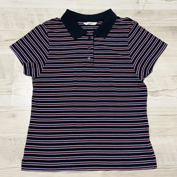 [BUNJANG] M Stripe Baby PK Collar T-Shirt / m 문선 스트라이프 베이비 pk 카라 티 셔츠