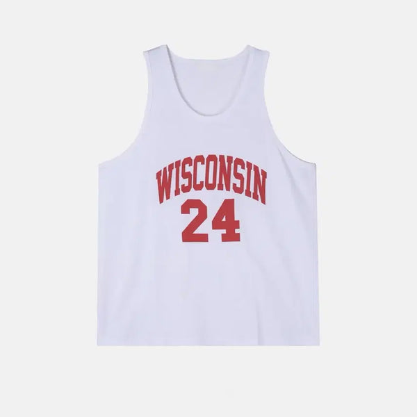[BUNJANG] Wisconsin Printing Athletic Tank Top / (새제품) 위스콘신 프린팅 헬스 나시