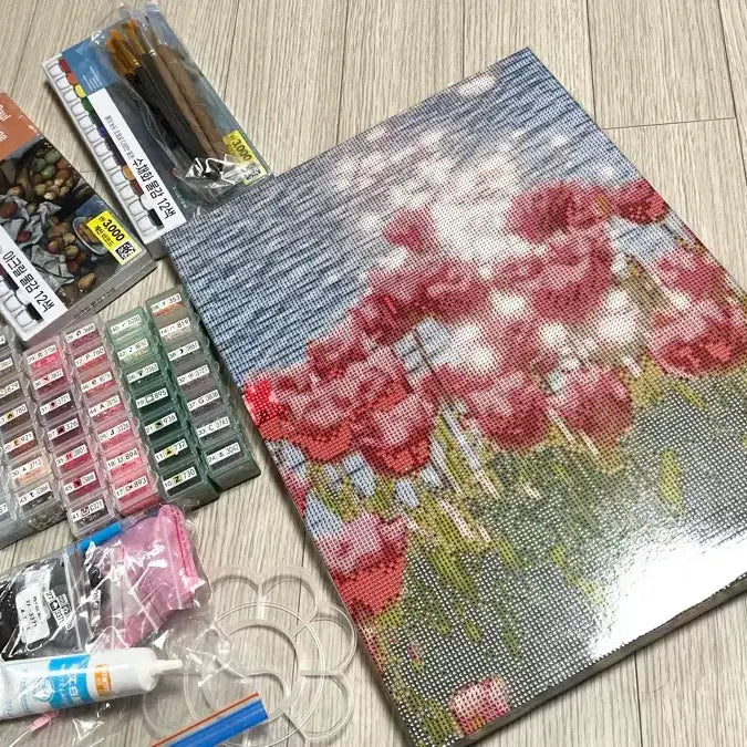 [BUNJANG] Cute Tulip Diamond Painting Kit / 큐티 튤립 다이아몬드 페인팅 키트