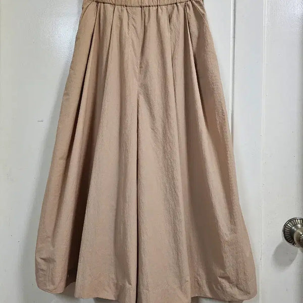 [BUNJANG] Ilaile Wide Skirt Pants Camel Nylon Blend / 미착용)일라일 와이드치마바지~27