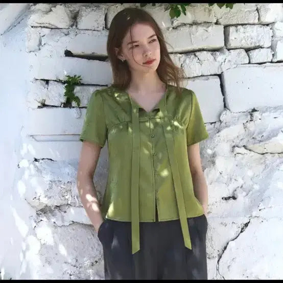 [BUNJANG] Drawfit Woman Jacquard Blouse / 드로우핏 우먼 자카드 블라우스