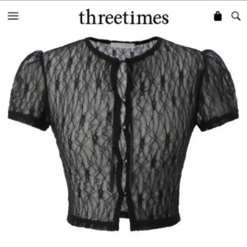 [BUNJANG] 3Times Diana Cardigan Black / 쓰리타임즈 다이애나 가디건 블랙