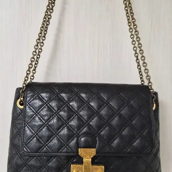 [BUNJANG] Marc Jacobs Lock Buckle Quilted Chain Shoulder Bag Black / 마크제이콥스 락버클 퀼팅 체인 숄더백 블랙