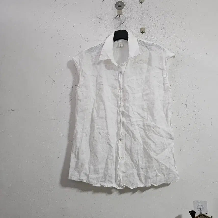 [BUNJANG] Sleeveless Shirt White / 민소매 셔츠 흰색