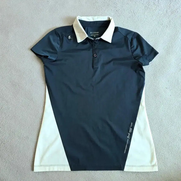 [BUNJANG] Elle Women's Golf T-Shirt Navy / 엘르 여성 골프티셔츠 90