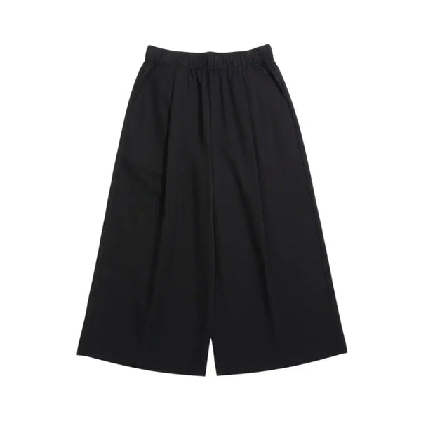 [BUNJANG] Women's XL Pinstripe Wide Banding Pants - Black / 여성XL/ 수입 핀턱 와이드 밴딩팬츠BK