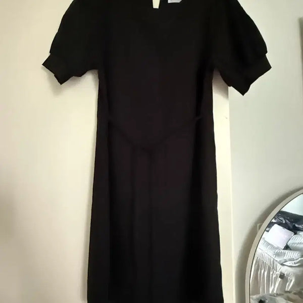 [BUNJANG] Black Short Sleeve Midi Dress / 블랙 반팔 원피스