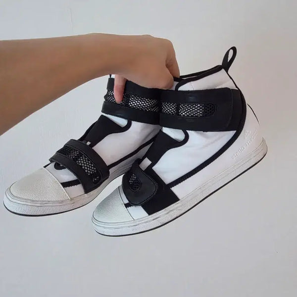 [BUNJANG] Stella McCartney Women's High-Top Sneakers White/Black / 스텔라 맥카트니 여성 스니커즈 하이탑 흰검