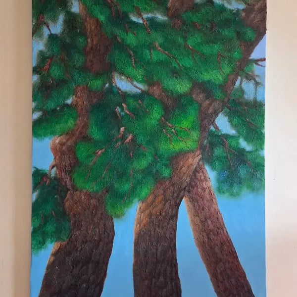 [BUNJANG] Pine Tree Oil Painting Landscape / 소나무 유화 그림 숲속 풍경