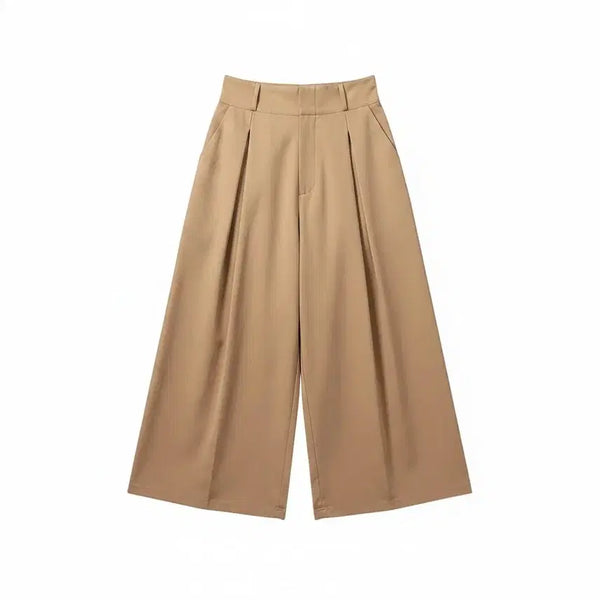 [BUNJANG] Women's Back-Band Pleated Wide-Leg Slacks / 여성F/ 뒷밴딩 핀턱 와이드 슬랙스BG