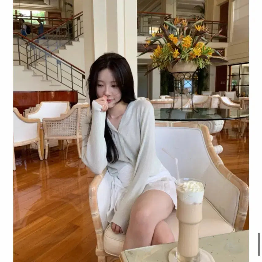 [BUNJANG] Lazy Shop Linen Hood Cardigan / [새상품] 레이지샵 Linen hood cardigan 린넨 후드 가디건