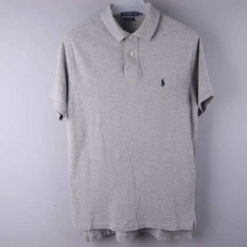 [BUNJANG] Polo Ralph Lauren Custom Fit Polo Shirt Grey (L) / 폴로 랄프로렌 커스텀핏 폴로 셔츠 반팔 카라티 그레이 (L)