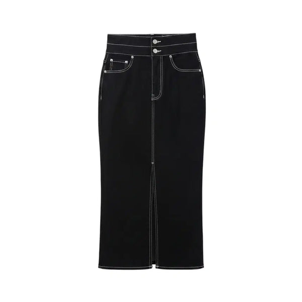 [BUNJANG] ON‼Z Stitch H-Line Long Skirt Women's M / 여성M/ ON,Z 스티치 H라인 롱 스커트NV