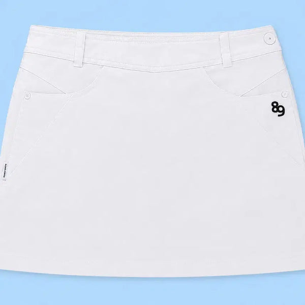 [BUNJANG] Parigates White Golf Skirt (Size 1) / 파리게이츠 화이트 골프 스커트  골프복 치마 골프웨어 골프치마 운동복 골프팬츠 바지