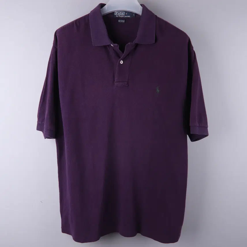 [BUNJANG] Polo Ralph Lauren Pique Short Sleeve Polo Shirt Purple (L) / 폴로 랄프로렌 폴로 셔츠 피케 반팔 카라티 퍼플 (L)