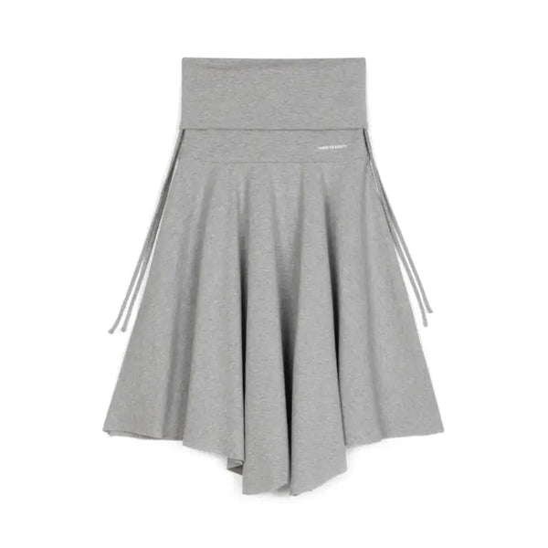 [BUNJANG] Two Eight Shirring Asymmetric Jersey Skirt Grey / 쓰리투에이티 셔링 언발 저지스커트 그레이
