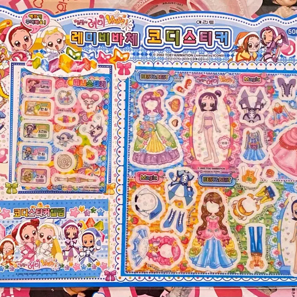[BUNJANG] The Secret of Cerulean Cat Magic Collection Cordi Sticker / 고전문구 꼬마마법사레미 도레미 코디스티커 고전스티커