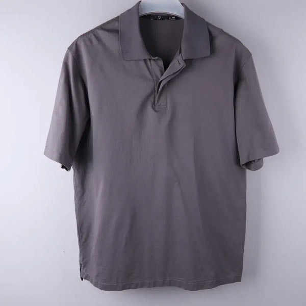 [BUNJANG] Uniqlo x Jil Sander Relaxed Fit Polo Shirt - Grey (L) / 유니클로 j 질샌더 릴랙스핏 폴로 셔츠 반팔 그레이 (L)