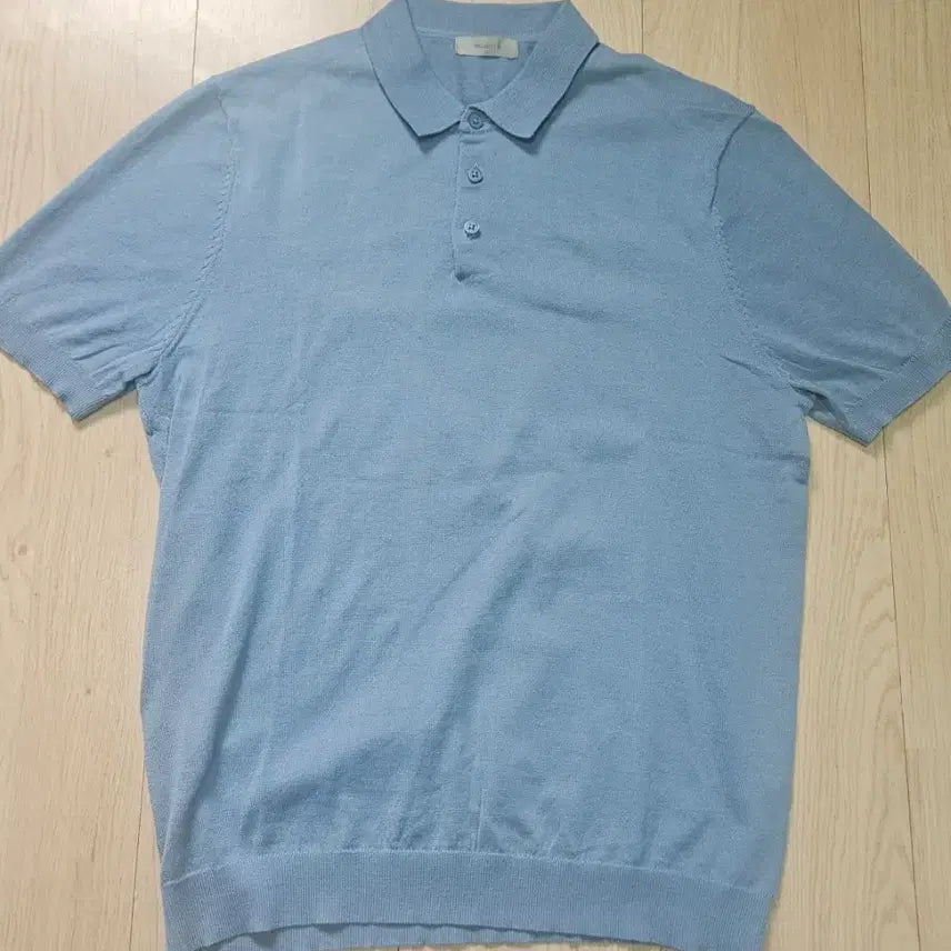 [BUNJANG] Project M Sky Blue Short Sleeve Knit Size 100 / 프로젝트 M 하늘색 니트 100