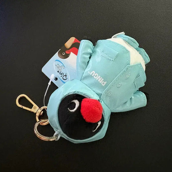 [BUNJANG] Pingu Raincoat Doll Keyring 10cm (Mint/Yellow) / (새상품 10cm) 핑구 우비 인형 키링 (민트/노랑)