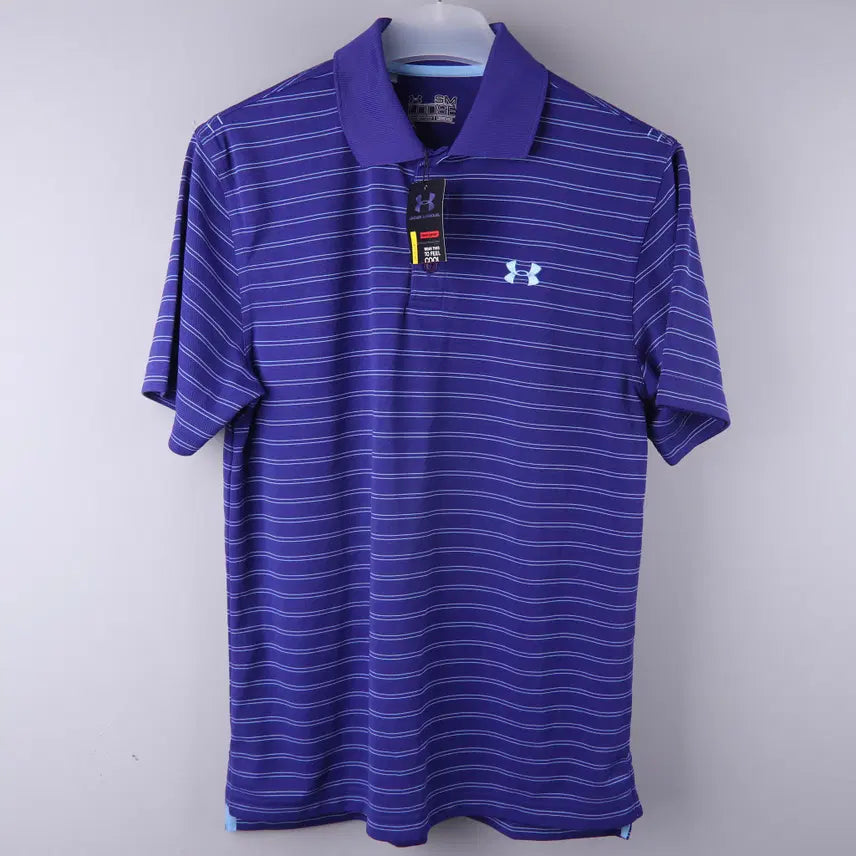 [BUNJANG] Under Armour Striped Short Sleeve Polo Shirt (SM) / 언더아머 스트라이프 반팔 카라티 신품 (SM)