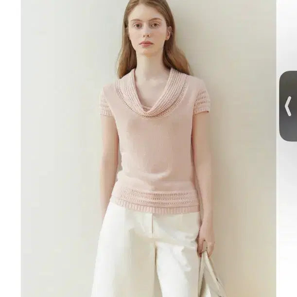 [BUNJANG] Laula Eclat Cowl Knit Peach Powder / 라플라 에클라 카울 니트 피치파우더 (eclat cowl knit)