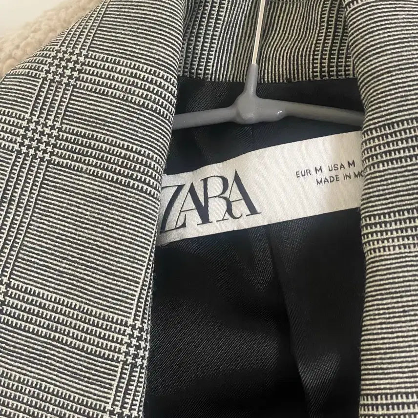 [BUNJANG] Zara Check Button Blazer / (착샷있음) 자라 체크 버튼 블레이저