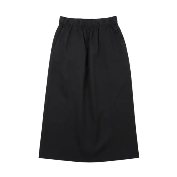 [BUNJANG] Women's Wide Banding Skirt Pants - Black / 여성F/ 와이드 밴딩 치마바지BK