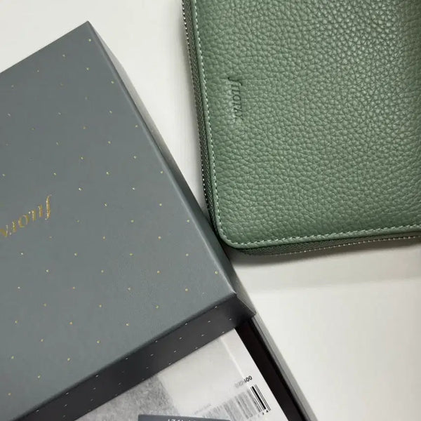 [BUNJANG] Filofax Norfolk Zip A7 Sage Leather Organizer / 파일로팩스 노퍽 zip a7