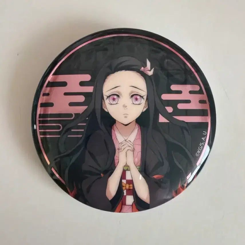 [BUNJANG] Demon Slayer: Mugen Train Arc Random Can Badge (A) - Nezuko / 귀멸의 칼날(무한성편/랜덤 캔뱃지(A)) 네즈코