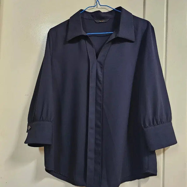 [BUNJANG] The iZad 2024 Navy Blouse (Fits up to Size 66) / 24년)더아이잗 블라우스~66
