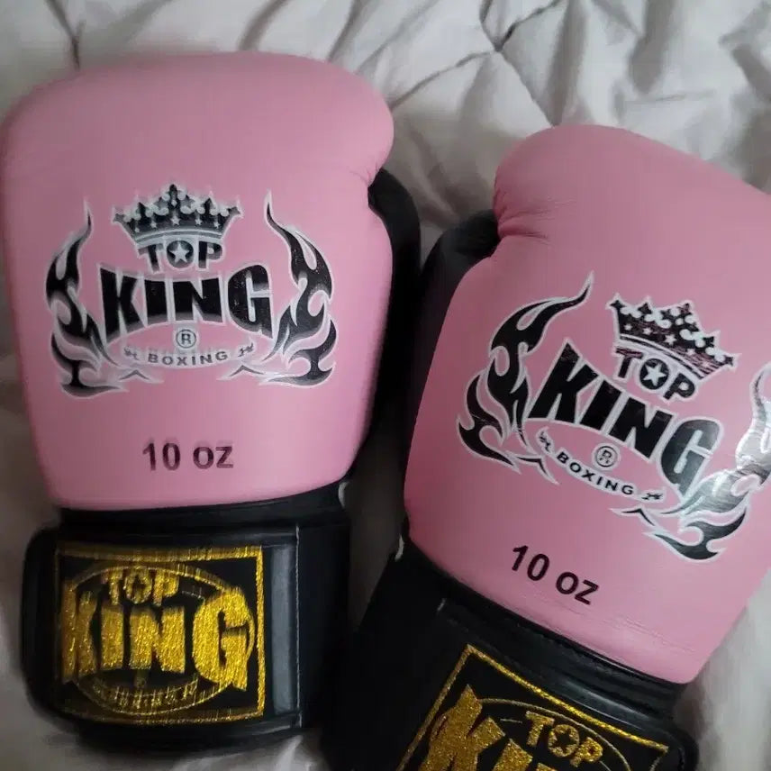 [BUNJANG] Top King Boxing Gloves 10oz Pink / 탑킹 복싱 글러브 10oz 핑크
