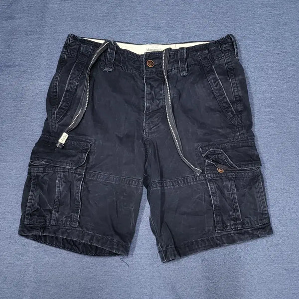 [BUNJANG] Abercrombie & Fitch Cotton Washed Cargo Shorts (Size 32) / 아베크롬비 앤 피치 코튼 워싱 카고 쇼츠(반바지) (32)