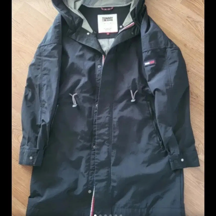 [BUNJANG] Tommy Jeans Hooded Coat Navy Raincoat One Size / 타미진스 후드 코트 네이비 비옷 레인코트 표기엔S 프리사이즈 백화점정품