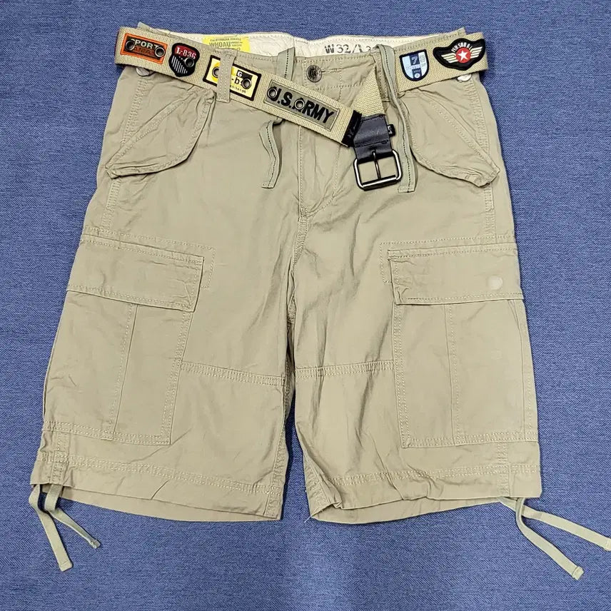 [BUNJANG] Who.A.U Vintage Belt Cargo Shorts (32) / 후아유 빈티지 벨트 카고 쇼츠(반바지) (32)