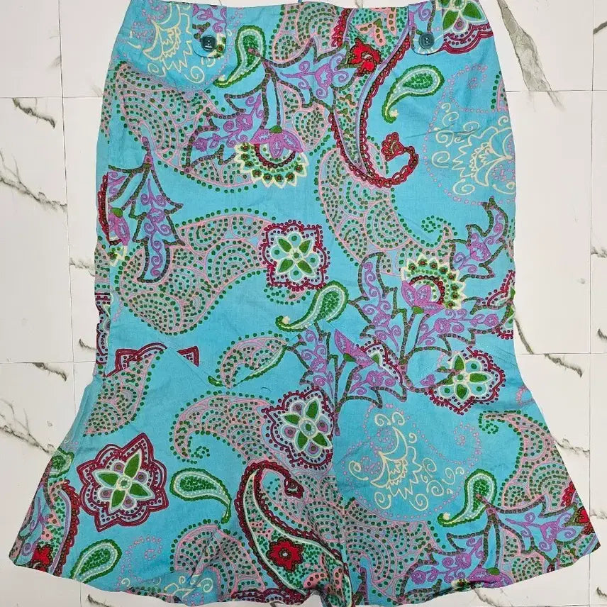 [BUNJANG] Max Mara Weekend Colorful Paisley Floral Print Skirt / 막스마라 위켄드 컬러풀 페이즐리 꽃무늬 프린트 스커트