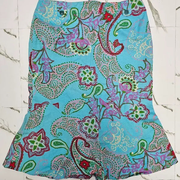 [BUNJANG] Max Mara Weekend Colorful Paisley Floral Print Skirt / 막스마라 위켄드 컬러풀 페이즐리 꽃무늬 프린트 스커트