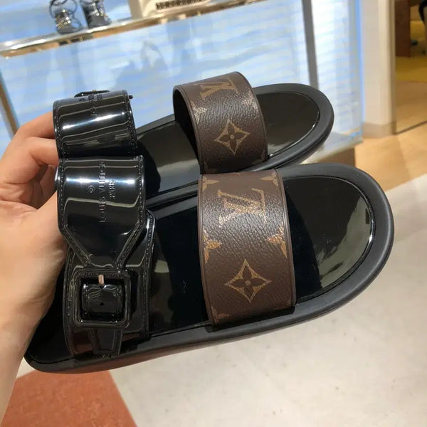 [BUNJANG] Louis Vuitton Monogram Sun Bath Flat Mule Slippers Size 37 / 루이비통 모노그램 선배스 플랫 뮬 슬리퍼 37