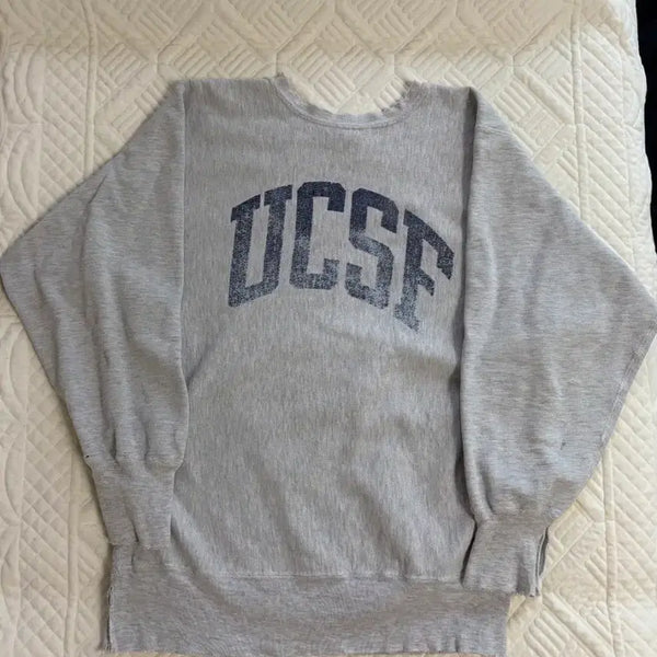 [BUNJANG] Champion 90s UCSF Reverse Weave Sweatshirt / 챔피온 90s distress ucsf 리버스위브 스웻셔츠