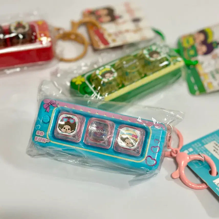 [BUNJANG] Monchhichi Keyboard Keycap Clicker Keychain / 몬치치  키캡 딸깍이 뽀각 클릭커 키링