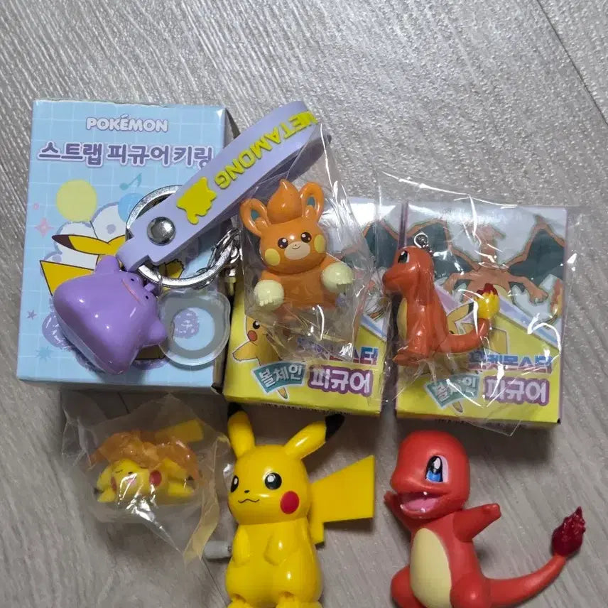 [BUNJANG] Pokemon Strap Figure Keychain Set / 포켓몬스터 스트랩 피규어 키링 세트