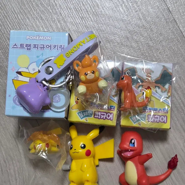[BUNJANG] Pokemon Strap Figure Keychain Set / 포켓몬스터 스트랩 피규어 키링 세트