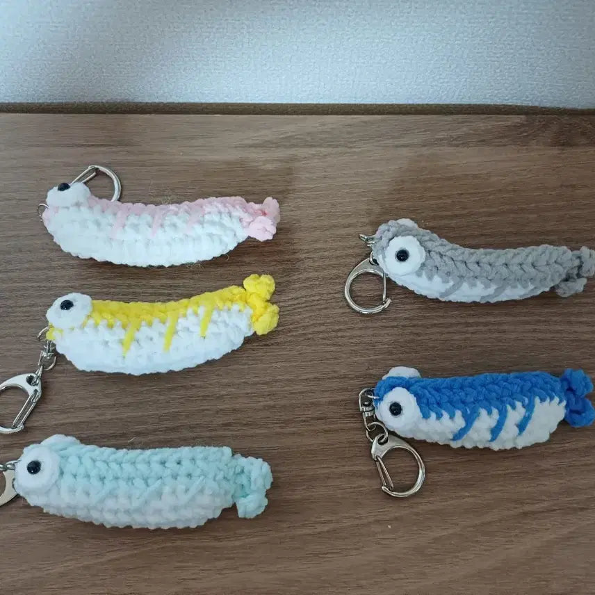 [BUNJANG] Clicker Anchovy Knit Keychain / 똑딱 멸치 뜨개키링