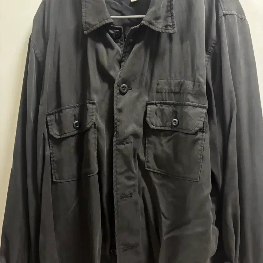 [BUNJANG] Artifects Tencel US Army Shirt Faded Black / XL)아트이프액츠 텐셀 us 아미 셔츠 페이디드 블랙