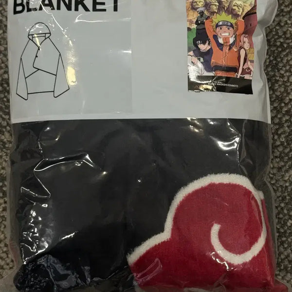 [BUNJANG] SPAO Naruto Akatsuki Hooded Blanket / [당일발송] 스파오 나투로 - 아카츠키 후드 담요 새상품
