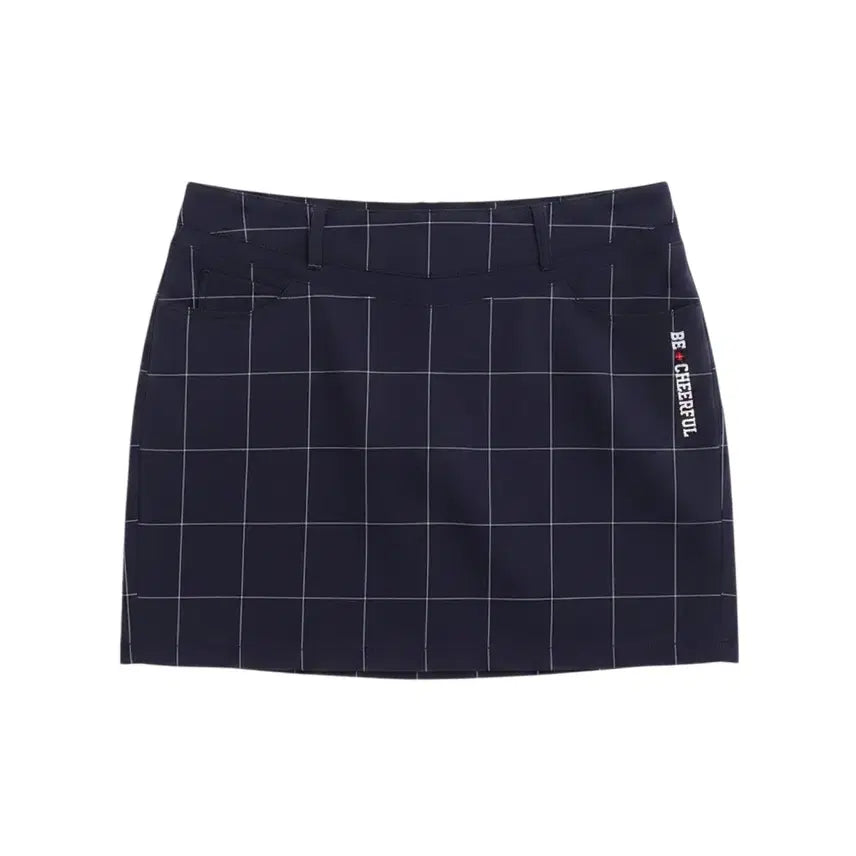 [BUNJANG] Phantom Check Pattern Golf Skirt NV / 여성70/ 팬텀 체크패턴 골프스커트NV